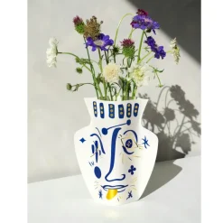 Vase Visage 1 En Papier - Blanc - Jaime Hayon-Octaevo Clearance