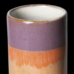 Vase Xs 70'S En Ceramique - 7.5 X 7.5 X 19 Cm-HK Living Best