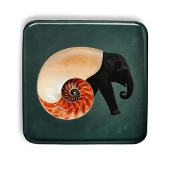 Vide-Poche Carre Shellephant En Fer - 15 X 15 Cm-Gangzai Outlet