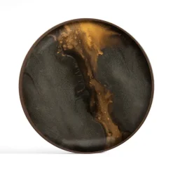 Vide-Poche En Verre - Bronze Organic - O 30 Cm-Ethnicraft New