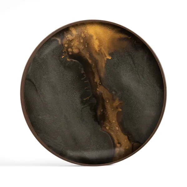 Vide-Poche En Verre - Bronze Organic - O 30 Cm-Ethnicraft New