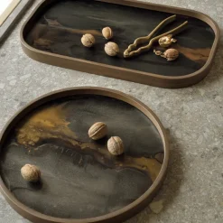 Vide-Poche En Verre - Bronze Organic - O 30 Cm-Ethnicraft New