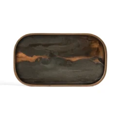 Vide-Poche En Verre - Bronze Organic - 42 X 24 Cm-Ethnicraft Sale