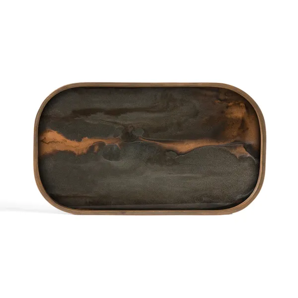 Vide-Poche En Verre - Bronze Organic - 42 X 24 Cm-Ethnicraft Sale